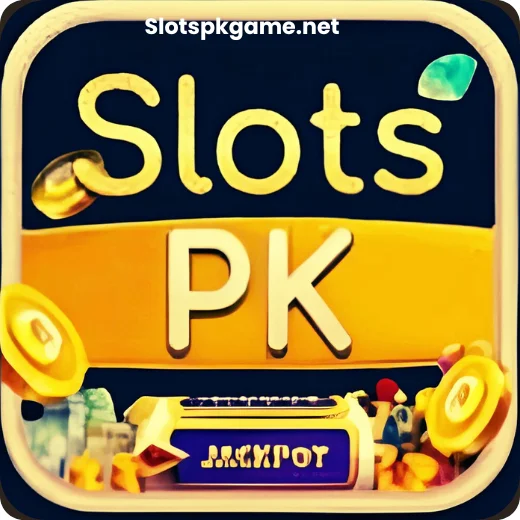Image shows "SlotsPK" words with Black and Red background